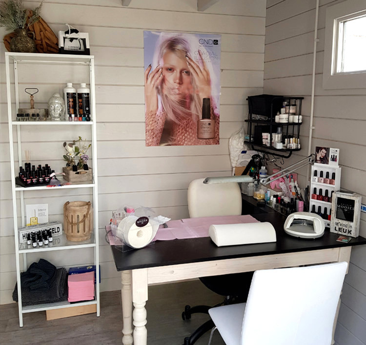 Nail bar home business in garden cabin